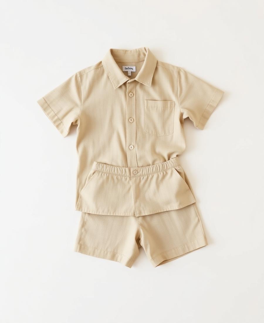 Conjunto Linho Areia — Meninos